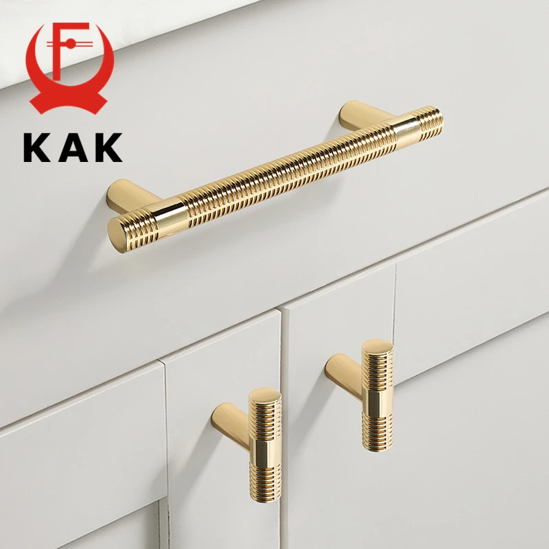 KAK Fashion Gold Cabinet Knobs and Handles Black Shoe Cabinet Drawer Knobs Kitchen Cupboard Door Pulls Furniture Handle Hardware