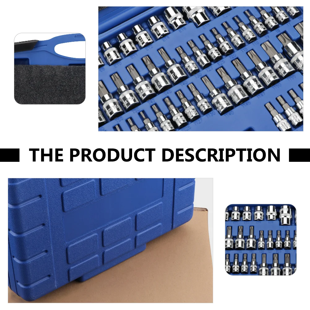 60 Pcs Sleeve Cajas De Para Trocas Auto Repair Socket Kit Automobile Sockets Kits Car Tool Drill