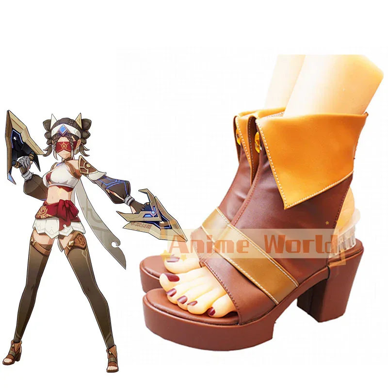 Genshin Impact Eremite Desert Clearwater Cosplay Schuhe Halloween Karneval Stiefel Nach Maß