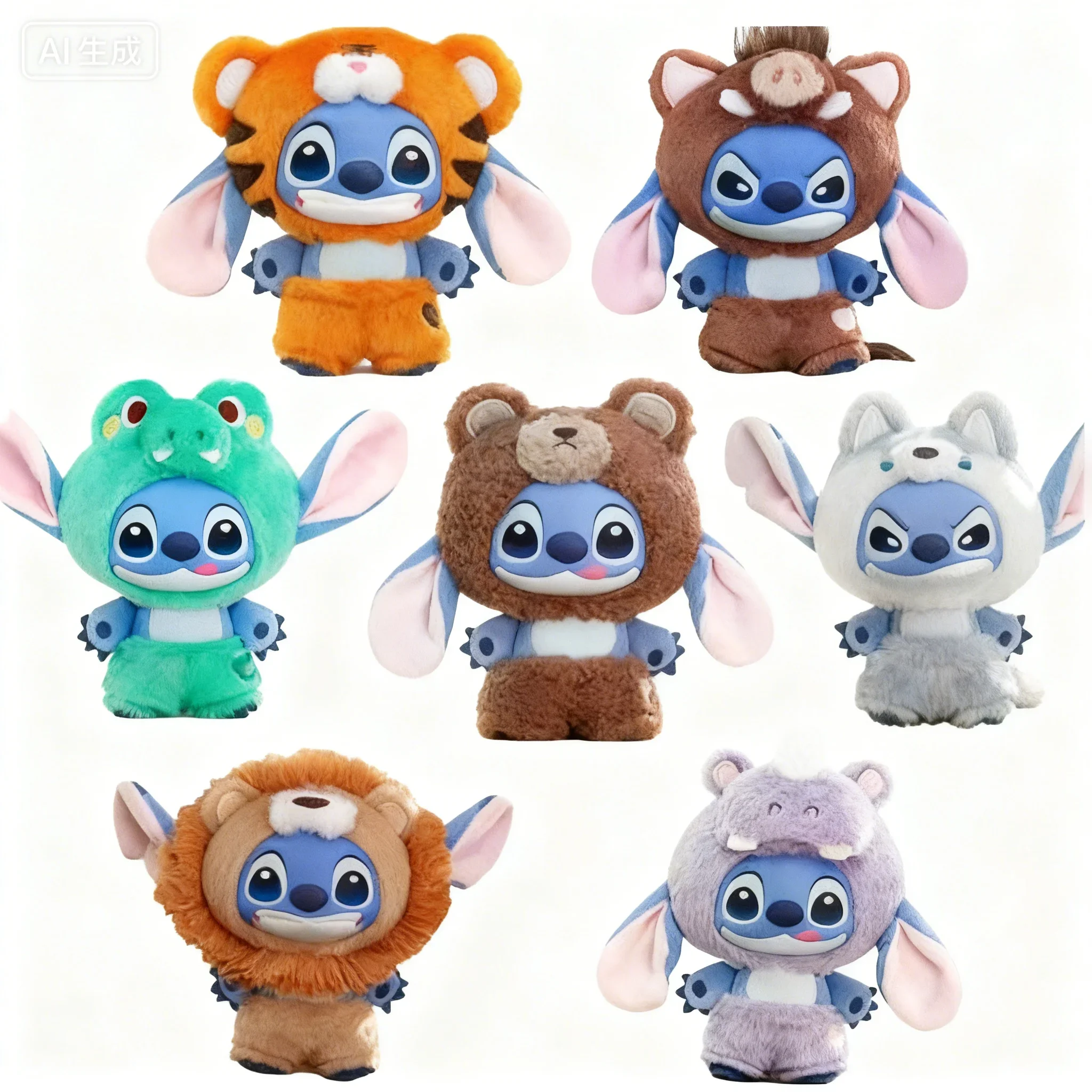 

Blind Box Disney Stitch Wild Animal Series Vinyl Plush Decor Kawaii Christmas Holiday Gift