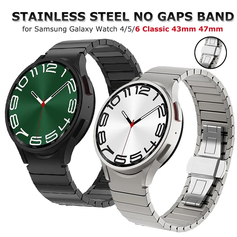 No Gaps Stainless Steel Strap For Samsung Galaxy Watch 4 6 Classic 43mm 47mm 42 46 Bracelet Galaxy Watch 5Pro 4 5 6 44mm 40 45mm