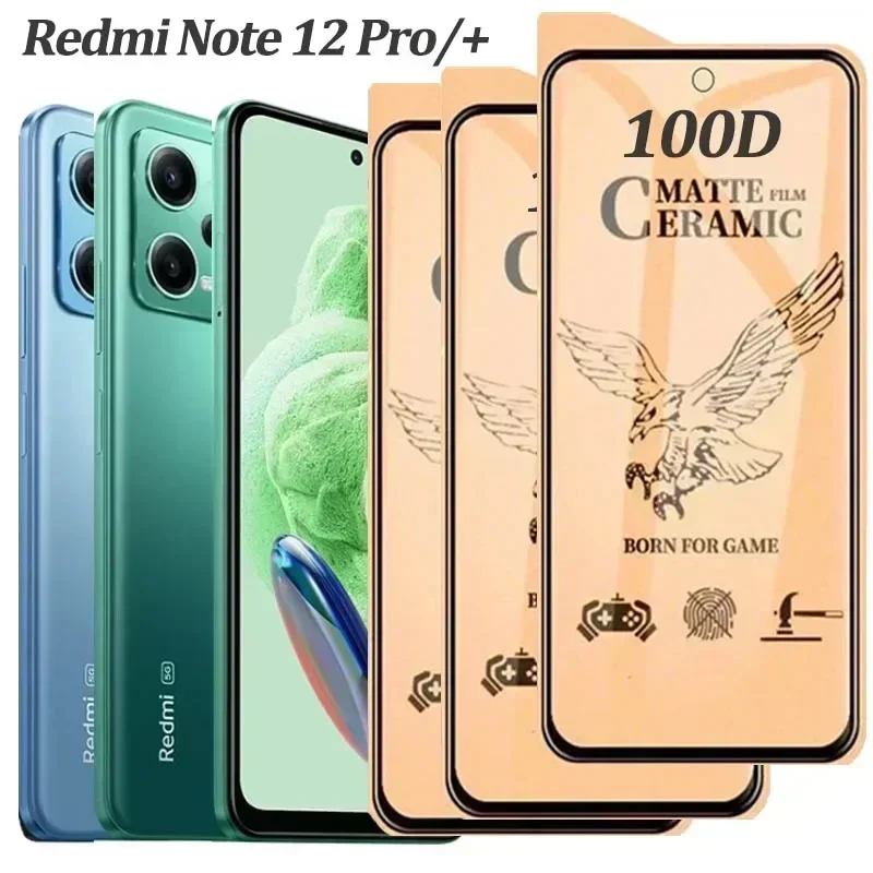 Redmi Note 12 Pro 5G,Matte Ceramic Film For Xiaomi Redmi Note 12 Pro Plus Screen Protector Redmi Note 12 Pro Soft Frosted Glass