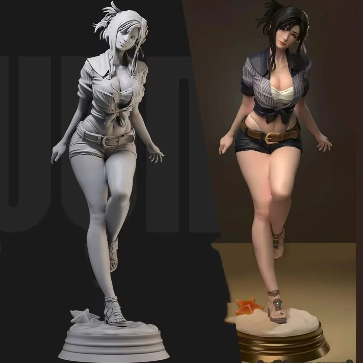 Figuras de resina a escala 1/24, encantador tifa, tres versiones, Nsfw, Kit de modelo de ensamblaje, juguete de estatua 3D sin montar y sin pintar