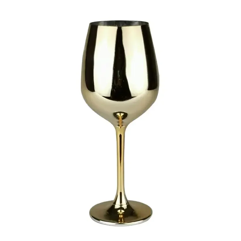 Gold plated goblet crystal glass champagne glass