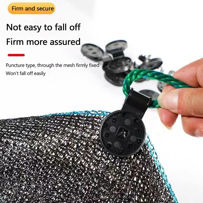 100Pcs Plastic Shade Net Fastening Clips Garden Greenhouse Fabric Grips Outdoor Fence Mesh Hook Fixing Accessories