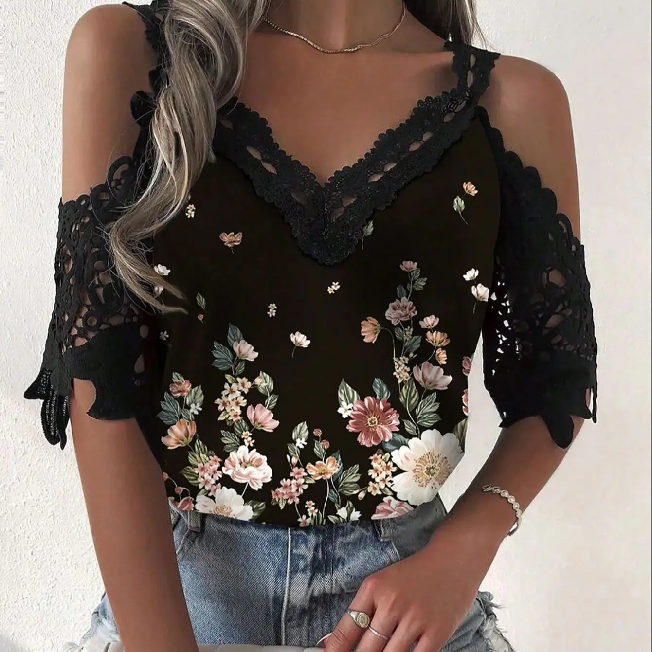 Temperament Lose Frau Hemd Mode Lässig Bluse Elegante lange Hülse Frau Hemd Urlaub Wochenende Top – Detail 2