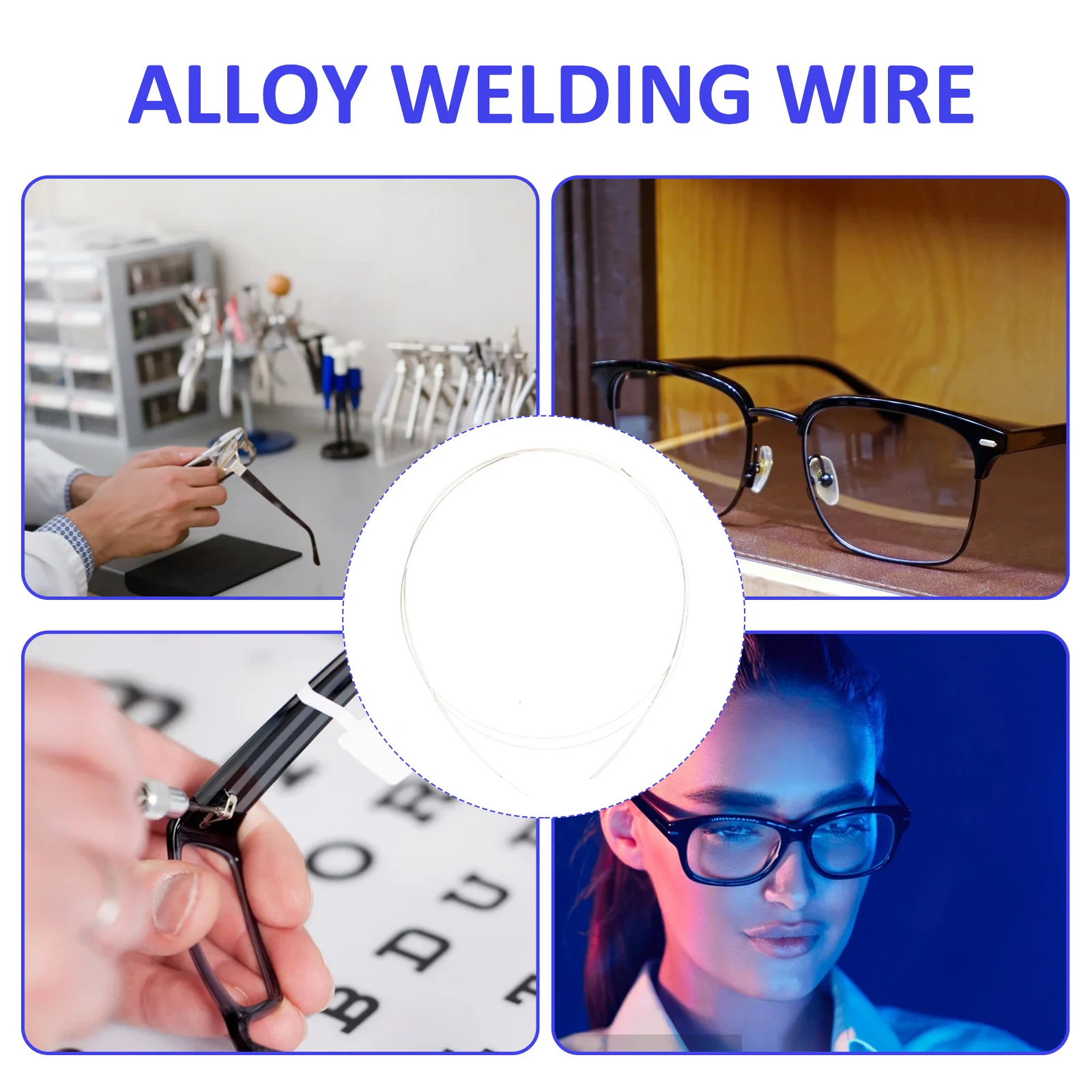 

2Pcs Silver Welding Bar Glasses Repair Waterproof Rustproof High Hardness Good Toughness Fluidity Sealing Metal Precut Most