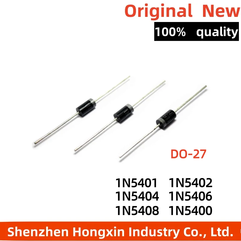 

100 pieces of 1N5400 1N5401 1N5402 1N5404 1N5406 1N5408 direct insertion DO direct insertion rectifier voltage regulator diode