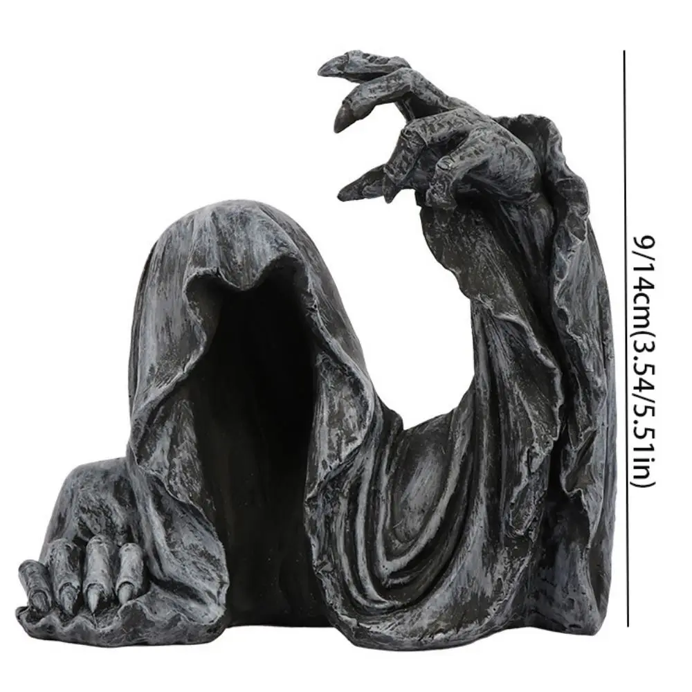 Gothic Half-body Ghost Hand Statue Atmosphere Design Resin Craft Halloween Grim Reaper Handmade Grim Reaper Ornaments - Image 6
