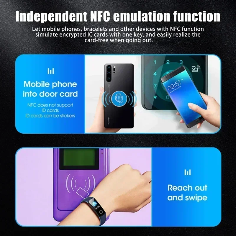 icopy x100 13.56MHz NFC Smart Card Reader Writer RFID Copier 125khz Key Programmer USB Fob IC ID Duplicator for MF1 CUID T5577