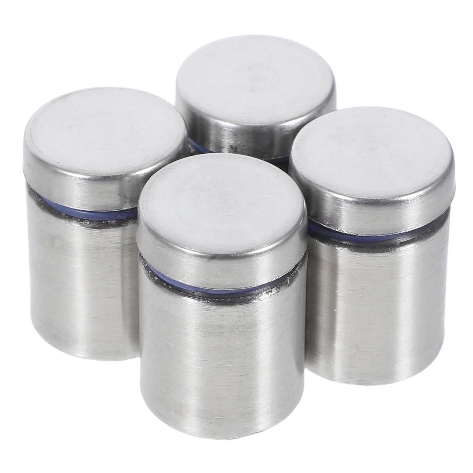 

4pcs Wall Advertising Bracket Glass Mounts Silver Hardware Screws Picture Hanging Nails Artwork Display Stainless Steel