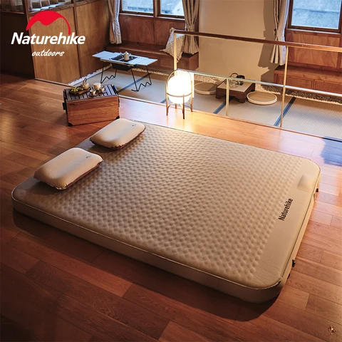 Naturehike almofada de dormir de espuma tpu c12 bomba embutida colchão de acampamento r5.0 ao ar livre 2 pessoas colchão de ar dobrável esteira inflável