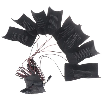 Almohadilla calefactora eléctrica de temperatura ajustable para chaleco, almohadilla calefactora para chaqueta, USB, 3 engranajes, 8 en 1