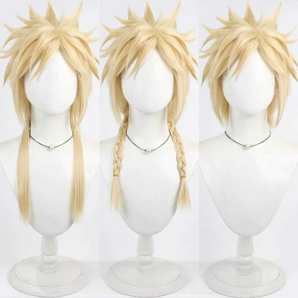Final Fantasy VII Cloud Strife Cosplay Wig Spiky Blonde Hair