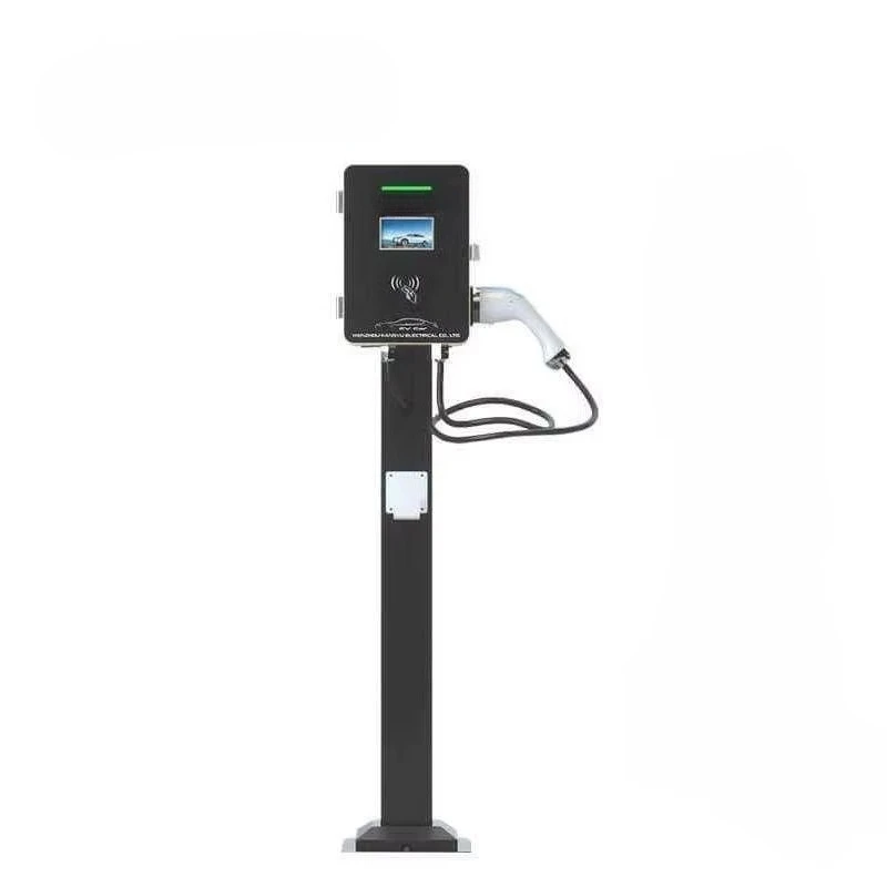 7kW High Performance Waterproof Dustproof Level Pole Mounted Intelligent Charging Station CE Certified Black AC EV Charger