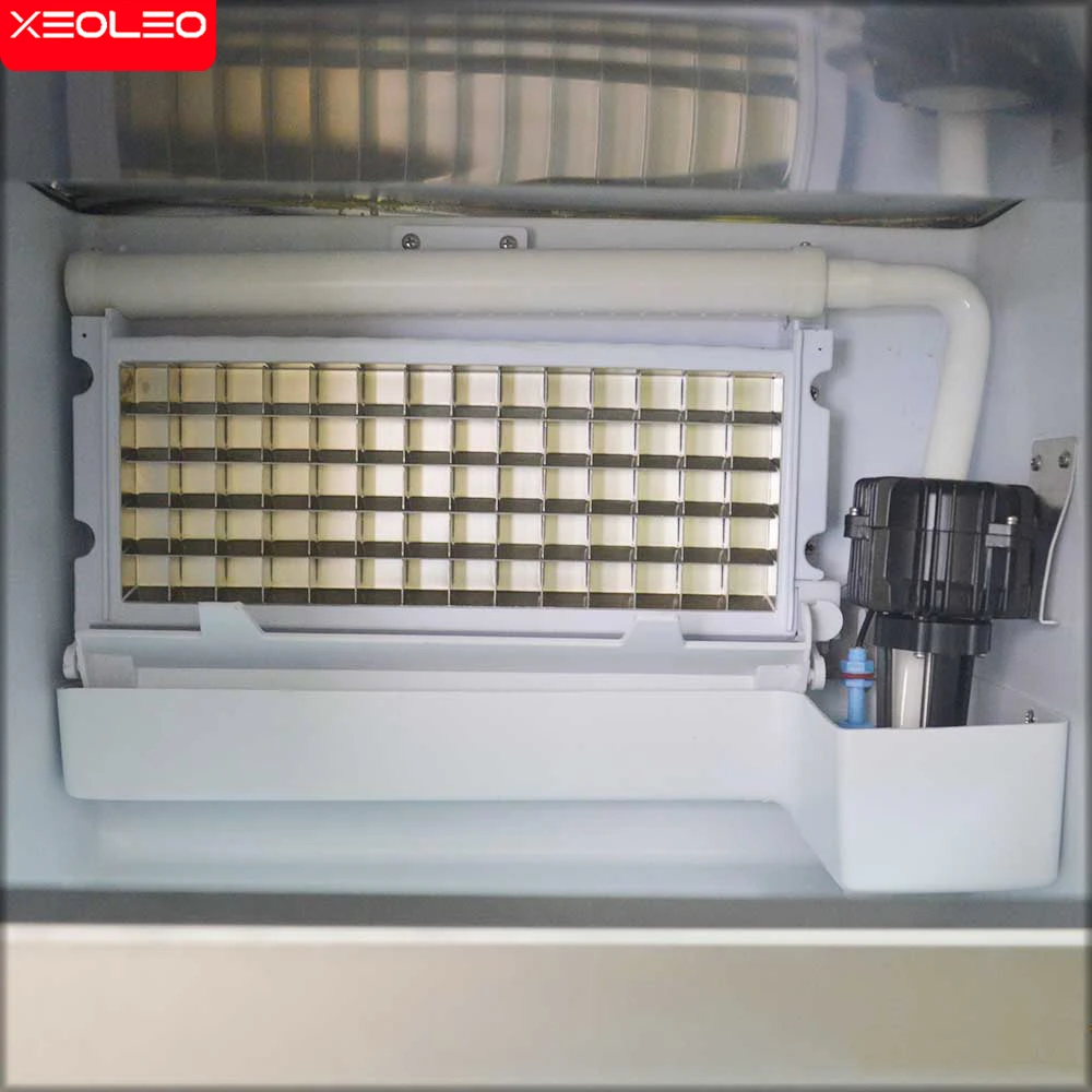 XEOLEO مربع صانع الجليد 65 و 75 كجم/24H التجارية آلة الجليد مكعب الهواء صانع الجليد آلة الفولاذ المقاوم للصدأ R22/R404 520 واط