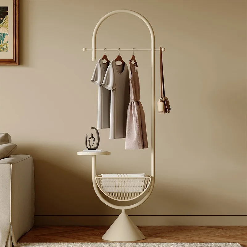 

Low Profile White Clothes Rack Storage Stylish Modern Standing Clothing Rack Nordic Apartments Colgadores De Ropa Room Furniture