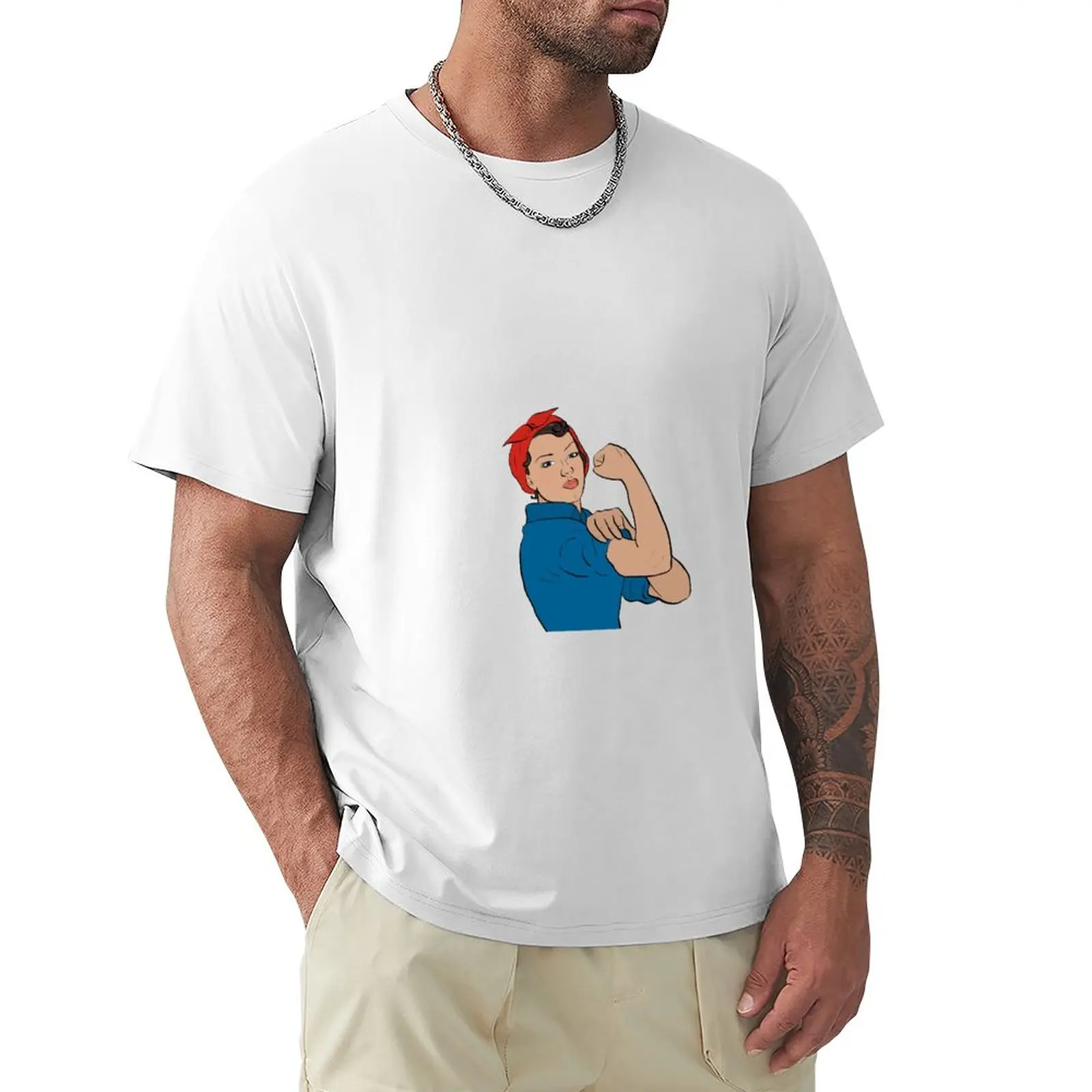 

Rosie The Riveter T-Shirt quick drying blacks mens workout shirts