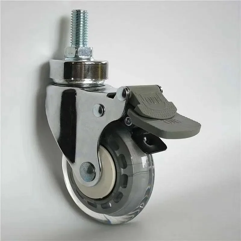 3 inch,Medical casters/wheels ,High elastic PU wheel, Mute ,M12x30 screw,Hospital bed car accessories