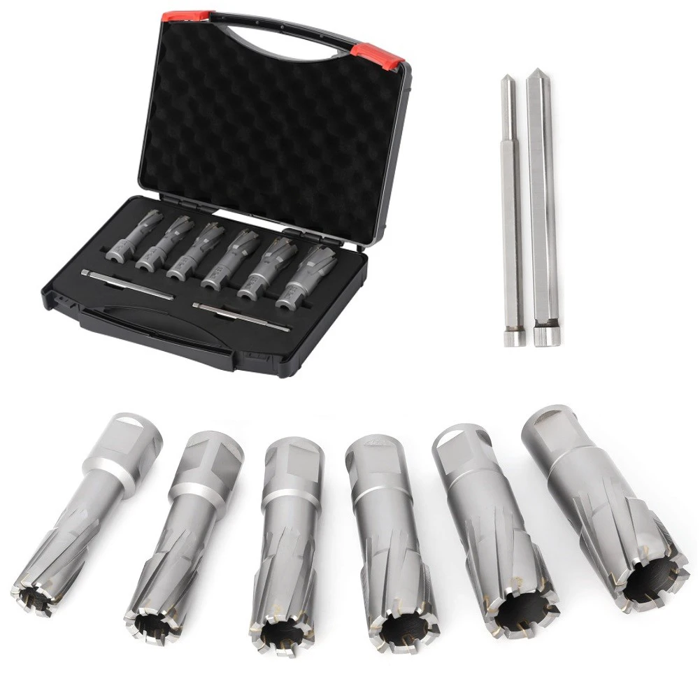 

Professional TCT Annular Cutter Kit 6Pcs Magnetic Hole Saws for Drilling into For Iron and Stainless Steel Surfaces