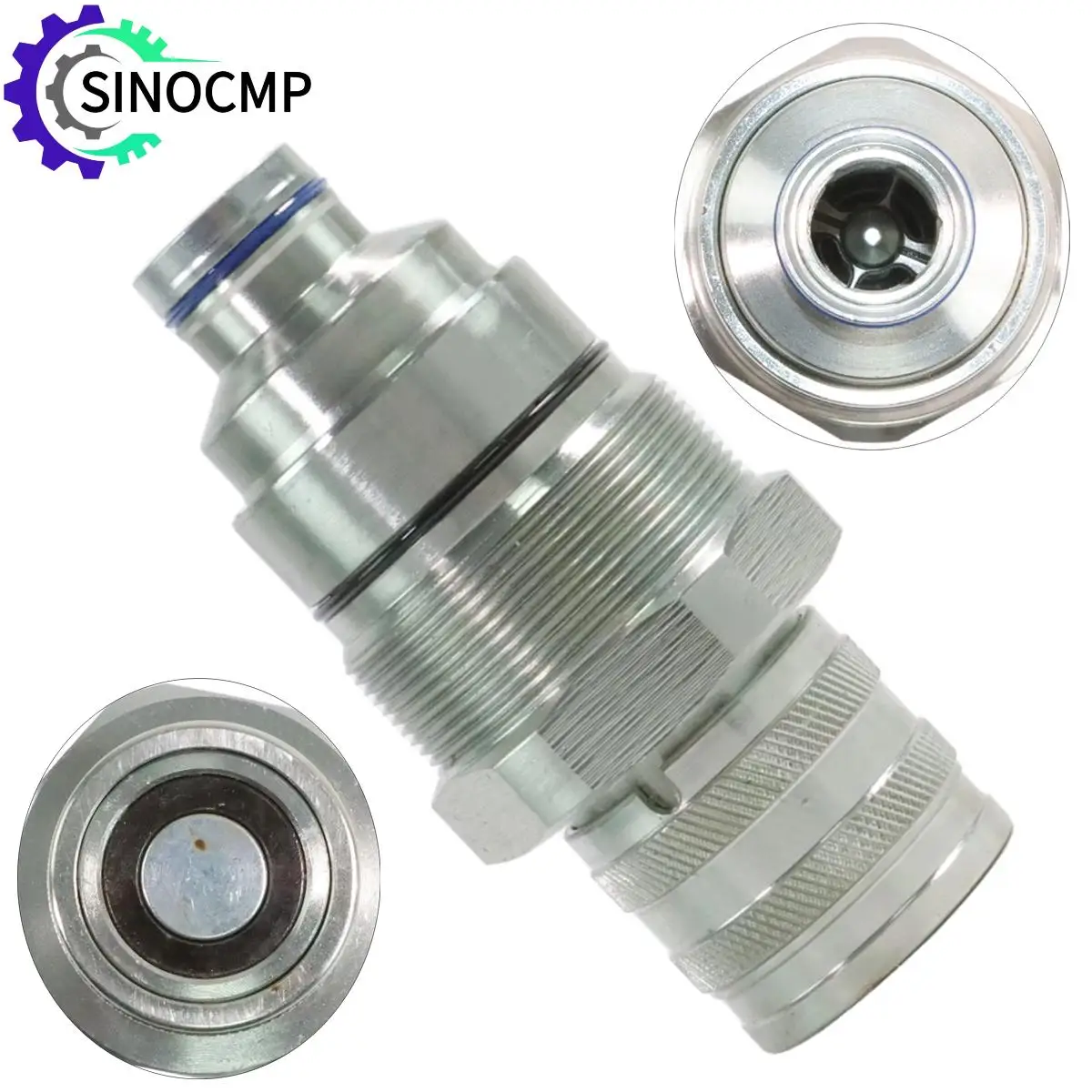 

AT406475 7246802 48mm Thread Hydraulic Quick Connect Coupler for Bobcat Skid Steer Loader 318E 319E 320E 323E Excavator Part New