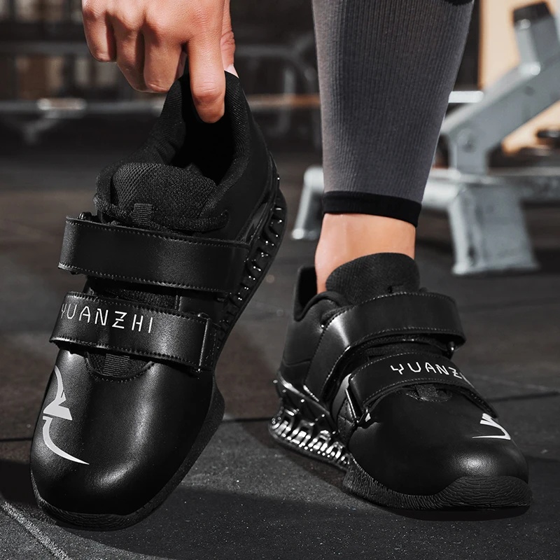 New Hook Loop Gym Weight Lifting Boots for Men Women Athleticr Deep Squat Shoes Balance Pro Fitness Sneakers