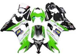 カワサキモーターサイクルインジェクションフェアリング,黒,緑,白,高品質,zx10r 2008 2009 2010