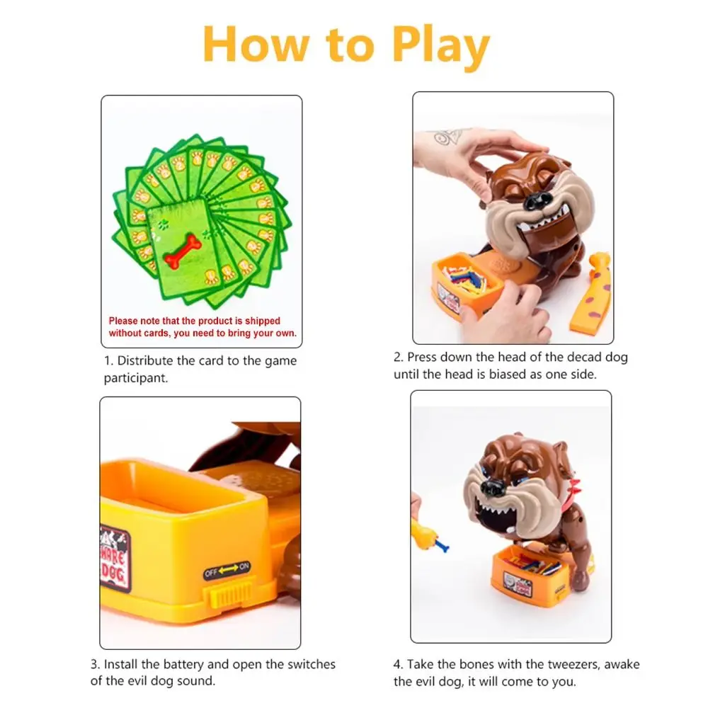 

Plastics Flake Out Bad Dog Games Multifunctional Electric Dog Tabletop Game Collection Craft Decor Finger Bite Scary Game