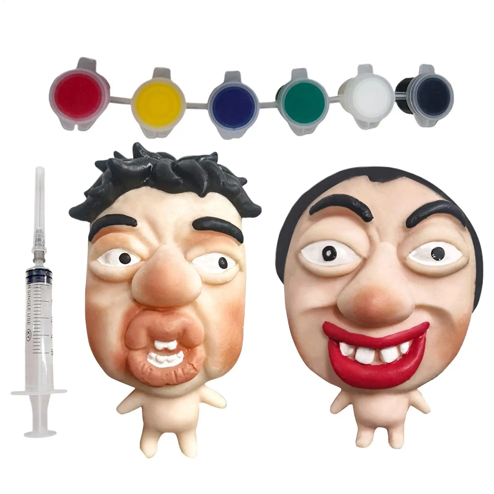 Squeeze Toy Hilarious Calming Relaxation Sensory Craft Face Squeeze Figure For Children Girls Students Adults Gifts Party Home