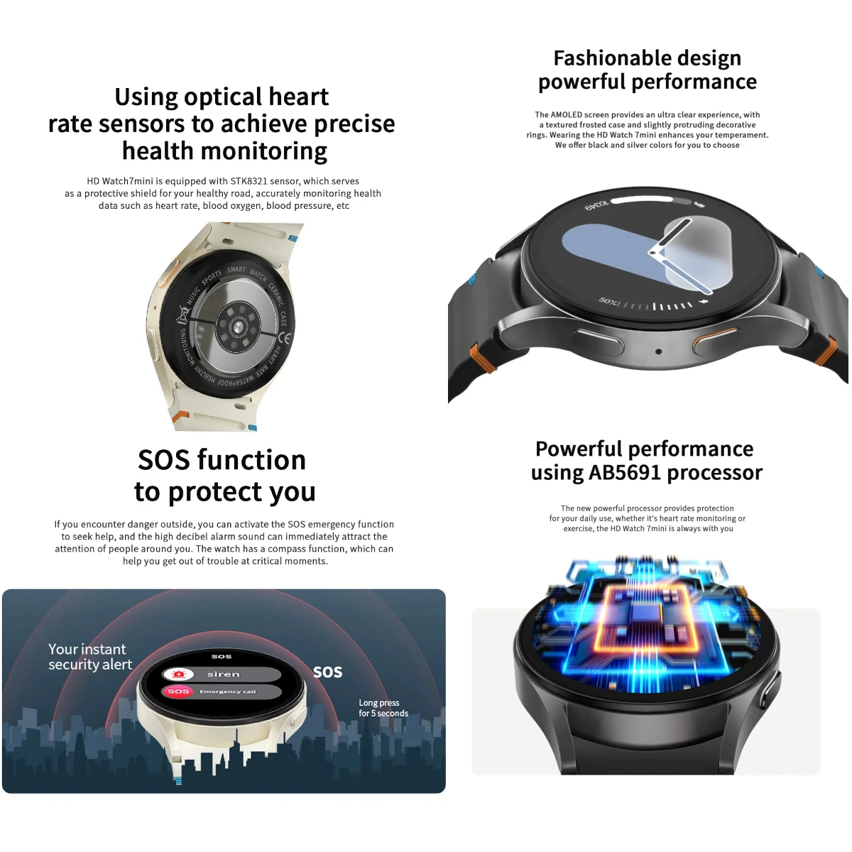 for Samsung Galaxy Watch7 40mm Smart Watch IP68 Bluetooth Call Compass VWAR Smartwatch 7 for Men Women 1.3