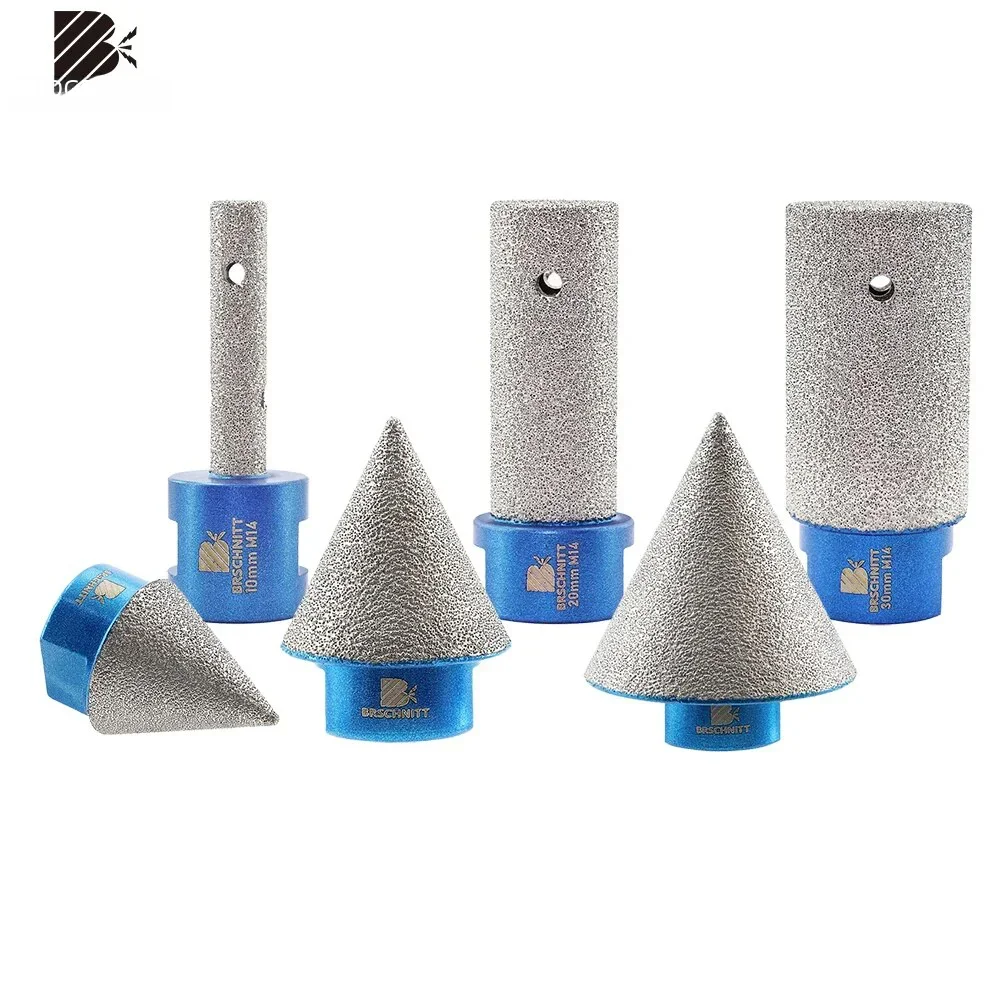 BRSCHNITT Diamond Chamfering Bits Milling Bit Tile Crown for Grinding Milling Tile Ceramic Marble Porcelain 20-82mm 1Pc Beveller