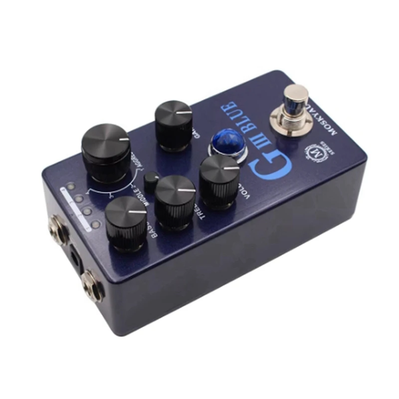 

MOSKY Audio G III BLUE Purple Channel Preamp/Overdrive/Distortion Pedal Guitar Bass Effect Pedal & Four Models With True Bypass