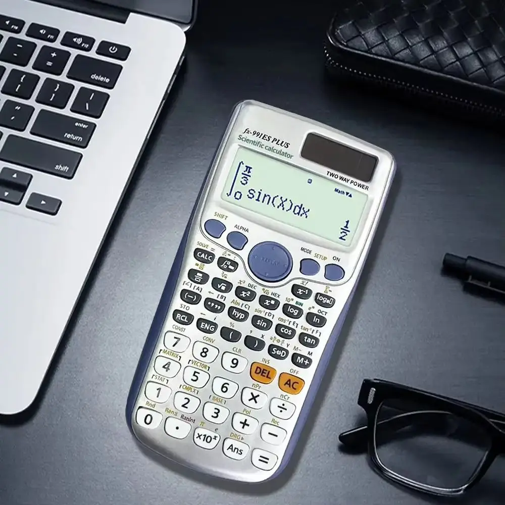 417 Functions Engineering Scientific Calculator ABS 2-Line Solar Function Calculator Standard Math Calculators