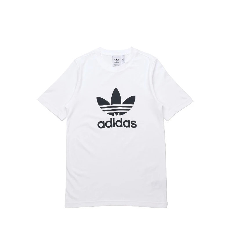 Adidas Originals Adicolor Classics Clover Solid Color Printed Short Sleeve T-shirt Perfect Gift for Men and Women Alike White