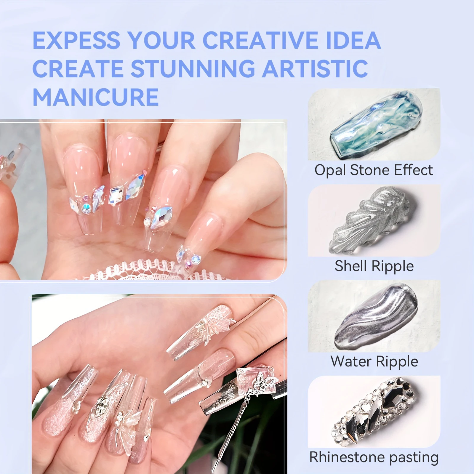 Kit de unhas de gel constructor-gel duro para conjunto de extensão de unhas com escova de modelagem de unhas de gel adequado para iniciantes diy fornecimento de unhas