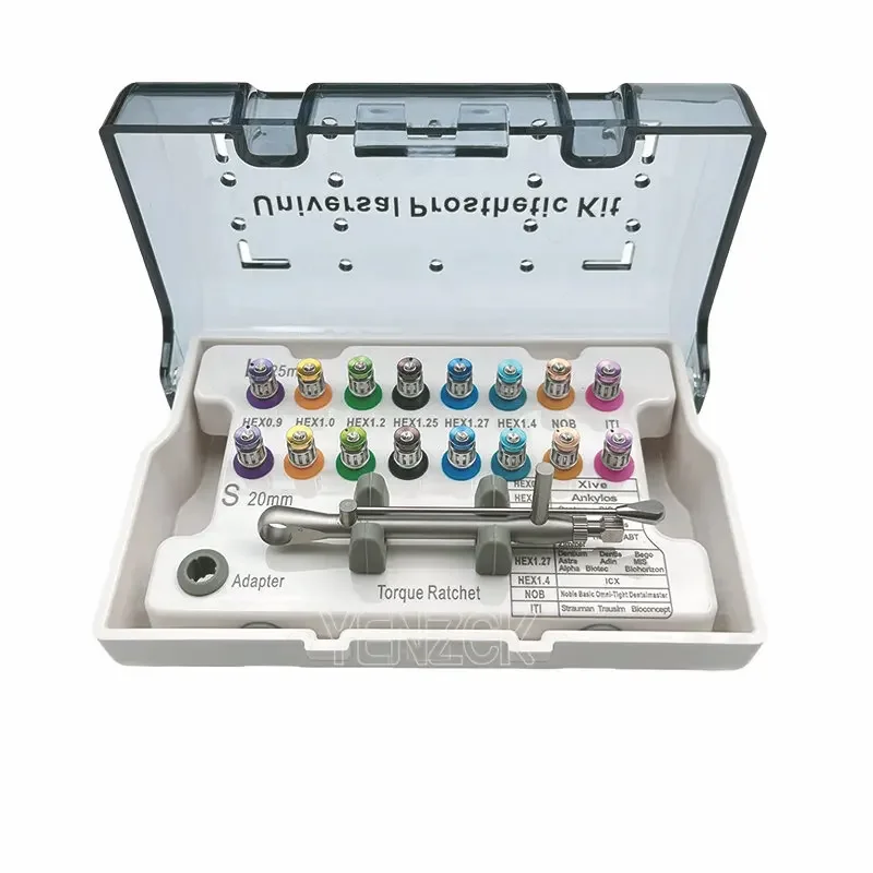 

1 Set Dental Universal Implant Torque Kit Screwdriver Wrench Prosthetic Restoration Ratchet Kits Dentist Tools