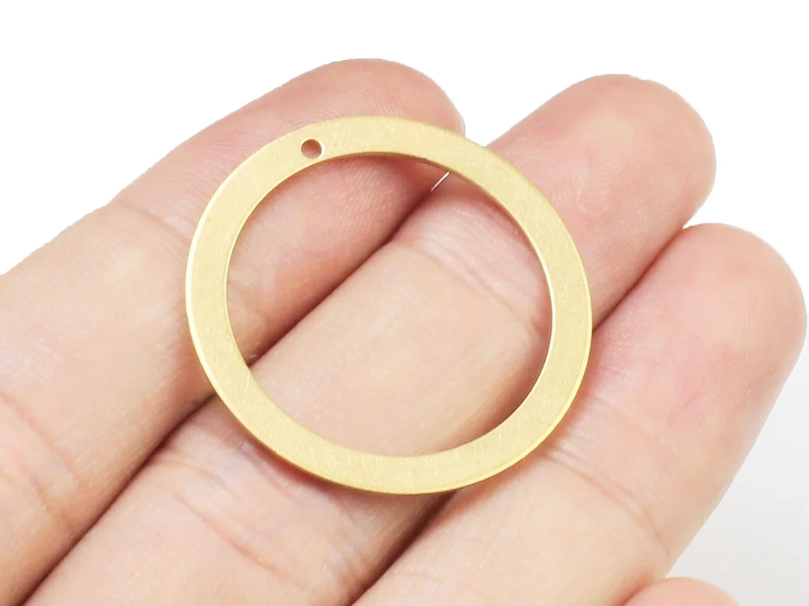 20 piezas dije circular redondo, conector de pendiente, dijes para fabricación de joyas, colgante de collar, 17,5mm 23mm 28,5mm -R1311 R2304 R1741