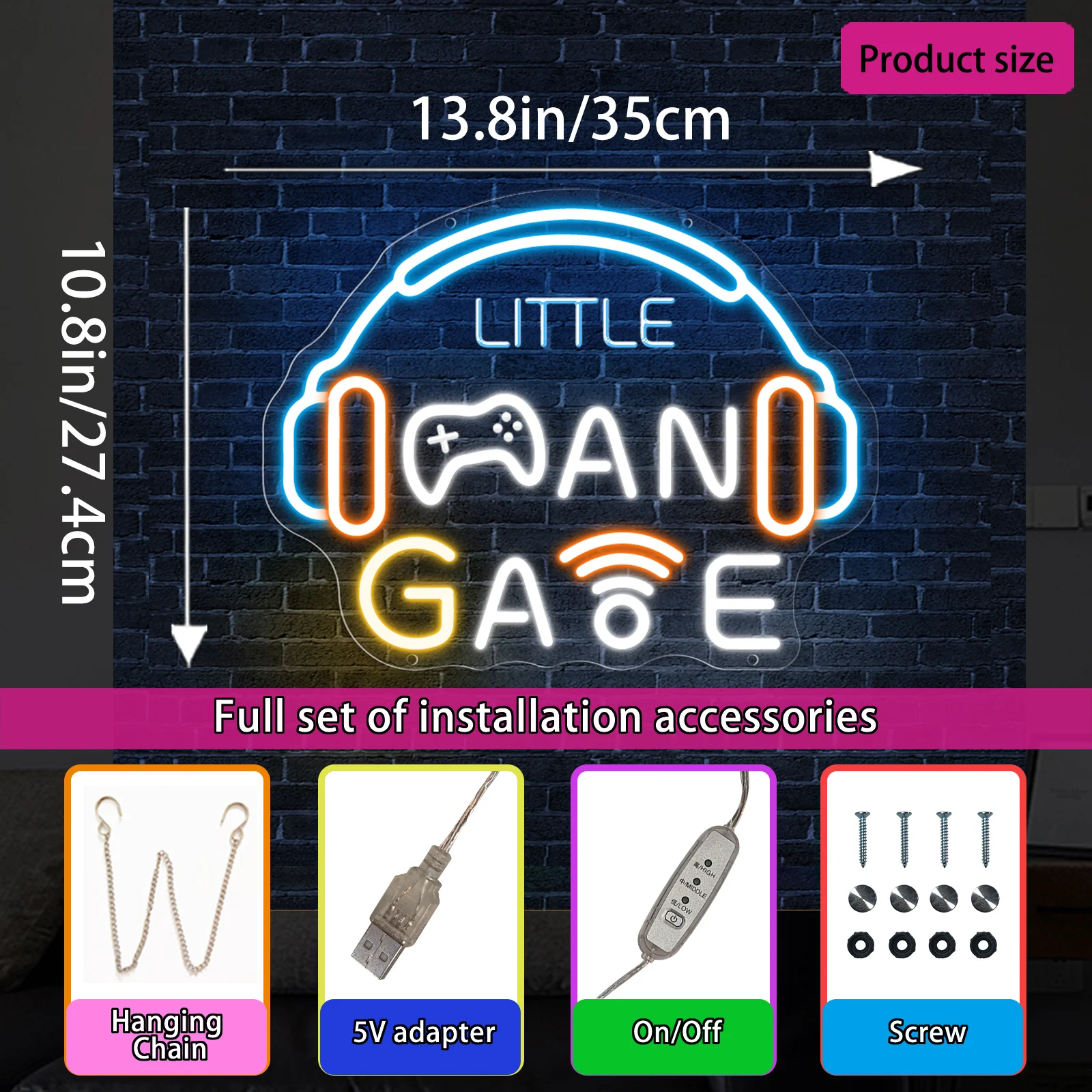 Gamer Room LED Neon Signs Light  For Game Room PlayStation Luminous Business Sign Teenagers Room Wall Decor Light Gamer Gift