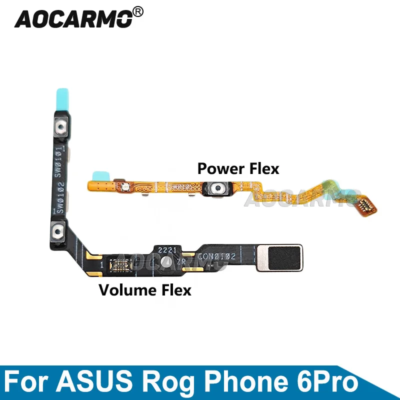 

Aocarmo For ASUS ROG Phone 6Pro ROG6 Pro Power On off + Volume Bottons Flex Cable Repair Replacement Part