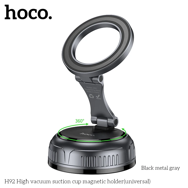 

HOCO Vacuum Magnetic Phone holder Magsafe Suction Cup Phone Holder 360 ° Adjustable Magnetic phone holder Pocket Sized Foldable