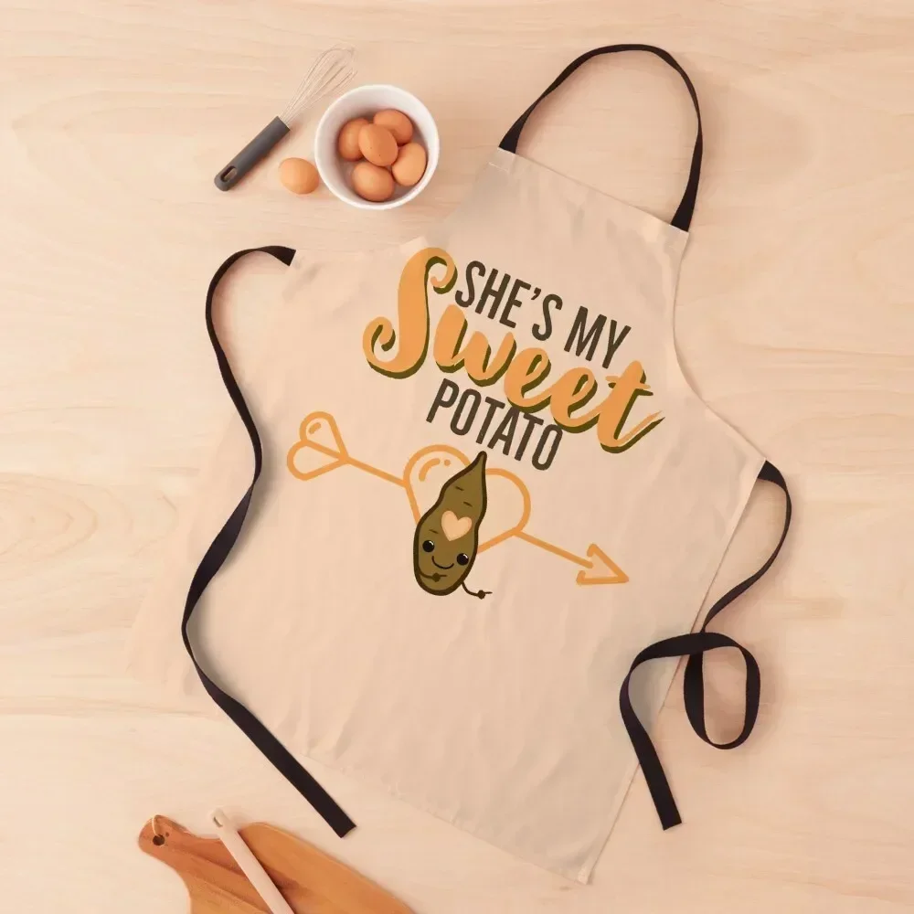 She's my sweet potato.. I Yam (Couples Set) Apron christmas kitchen Teacher Sexy Apron