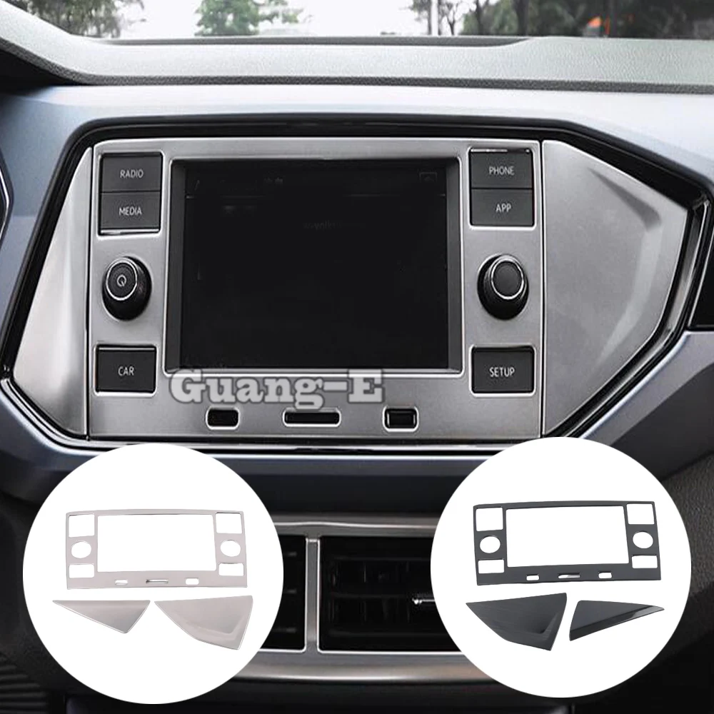 

Body Navigation Map GPS Trim Dashboard Meter Gauge Frame Stick 3Pcs For Volkswagen VW T-cross Tcross 2019 2020 2021 2022 2023