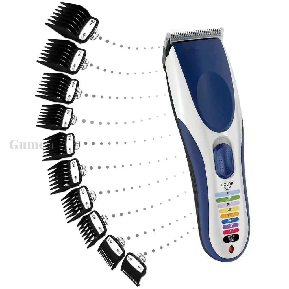 

10pcs For WALL Universal Black Cutting Guide Comb Hair Clipper Limit Comb With Metal Clip 1.5-25mm Fits Most Models