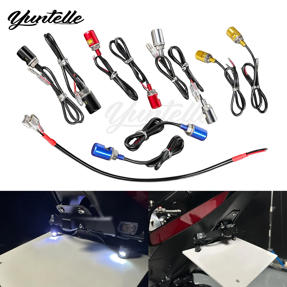 

Universal 6mm Screw License Plate LED Light For Yamaha Suzuki Motorcycle Accessories Bike Waterproof Mini Lamp Bolt White Light