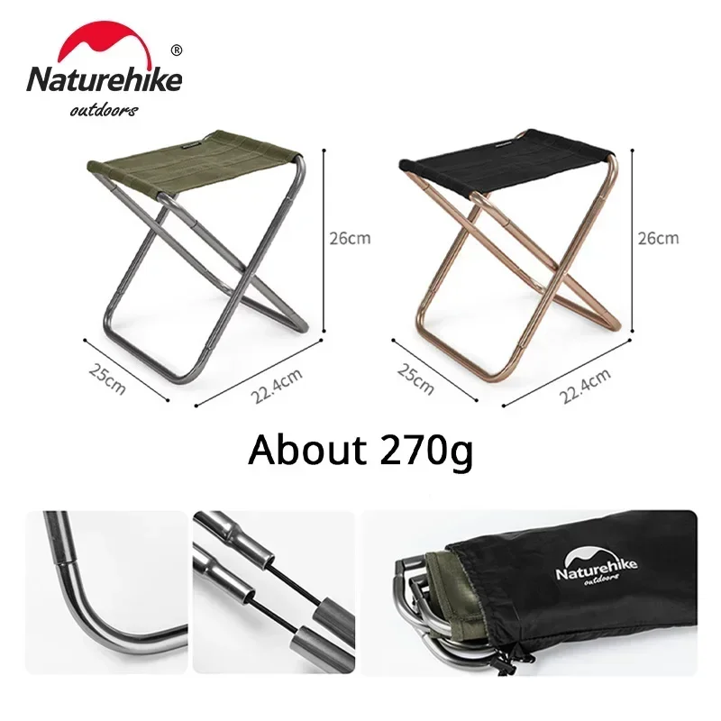 Naturehike składane krzesło kempingowe ławka o niskim terenie przenośny przenośny stołek aluminiowa plaża małe mini krzesło niewidoczny alpinizer