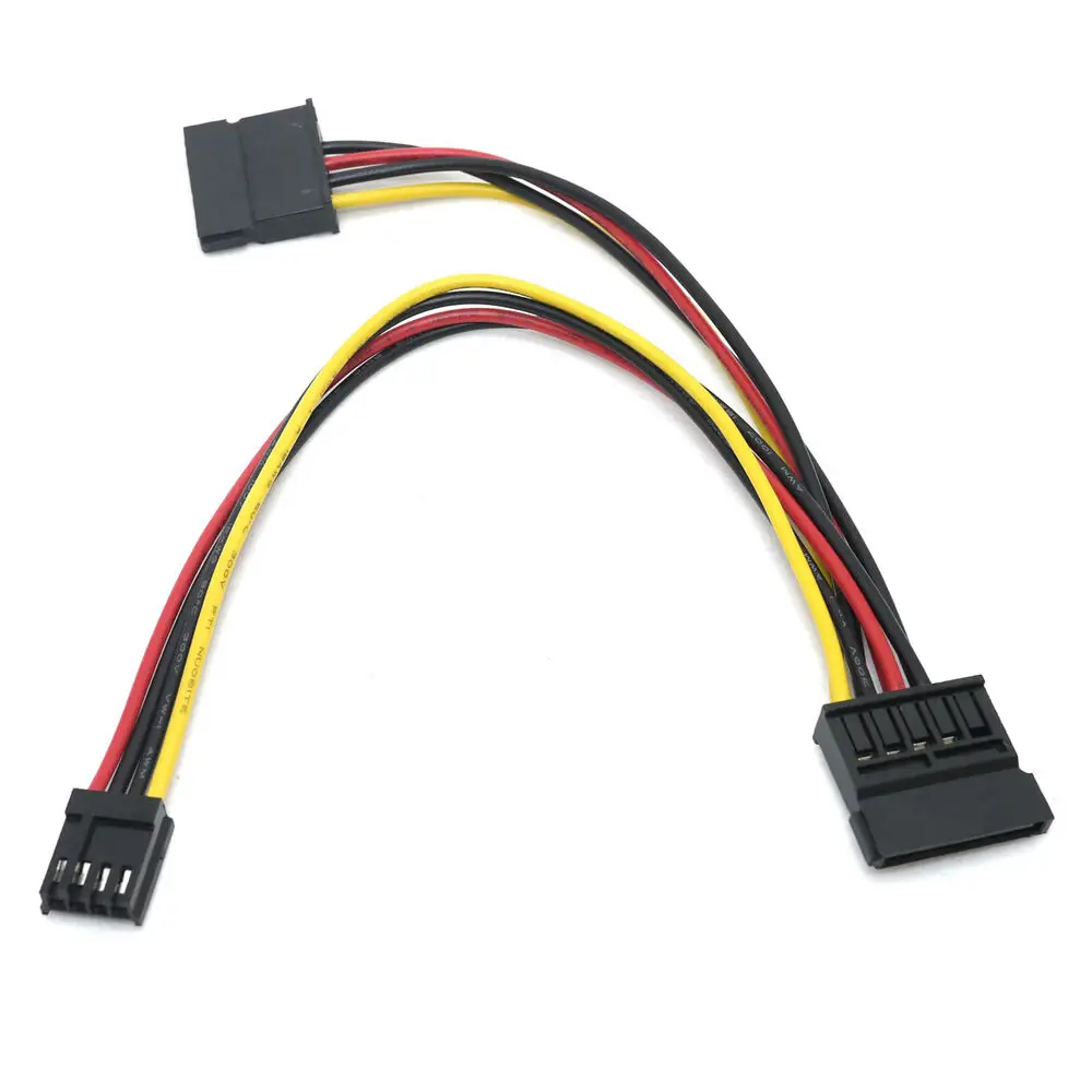 

Floppy FDD 4pin AMP/TE 171822-4 to 2 SATA 15-Pin Female Power Cable for CM4 IO