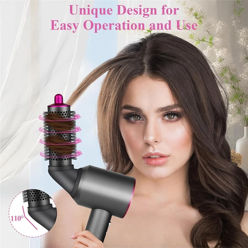 FGGS-For Dyson مجموعة ملحقات مجفف الشعر الأسرع من الصوت - برميل مخروطي طويل، محول موصل مطور وفرشاة مكثفة مستديرة