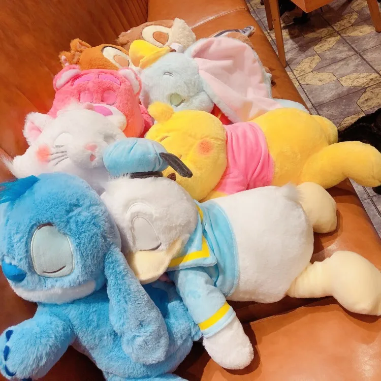 43cm Disney Lying Posture Plush Toy Kawaii Dumbo Donald Duck Stitch Winnie The Pooh Soothe Baby Doll Birthday Gift For Frend