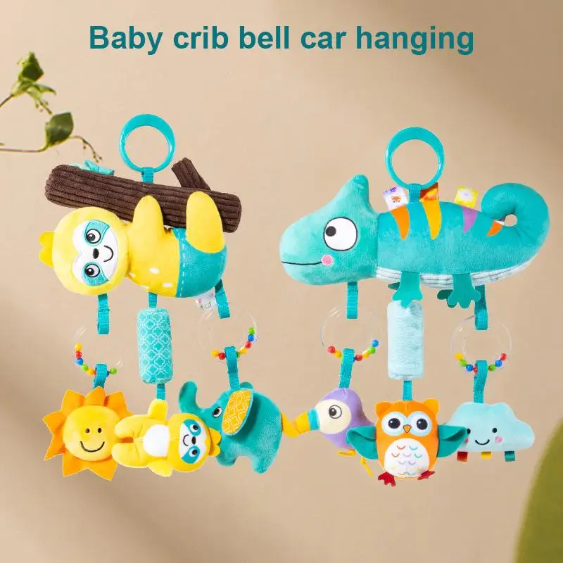 

Babies Stroller Rattles Toy Cartoon Teething To Hand Rattles Jingle Travel Toy Portable Soft Hand Grip Toys Teething Rattle Toys