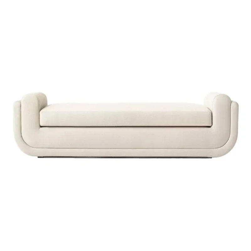 Linen three-person sofa American designer creative light luxury sofa